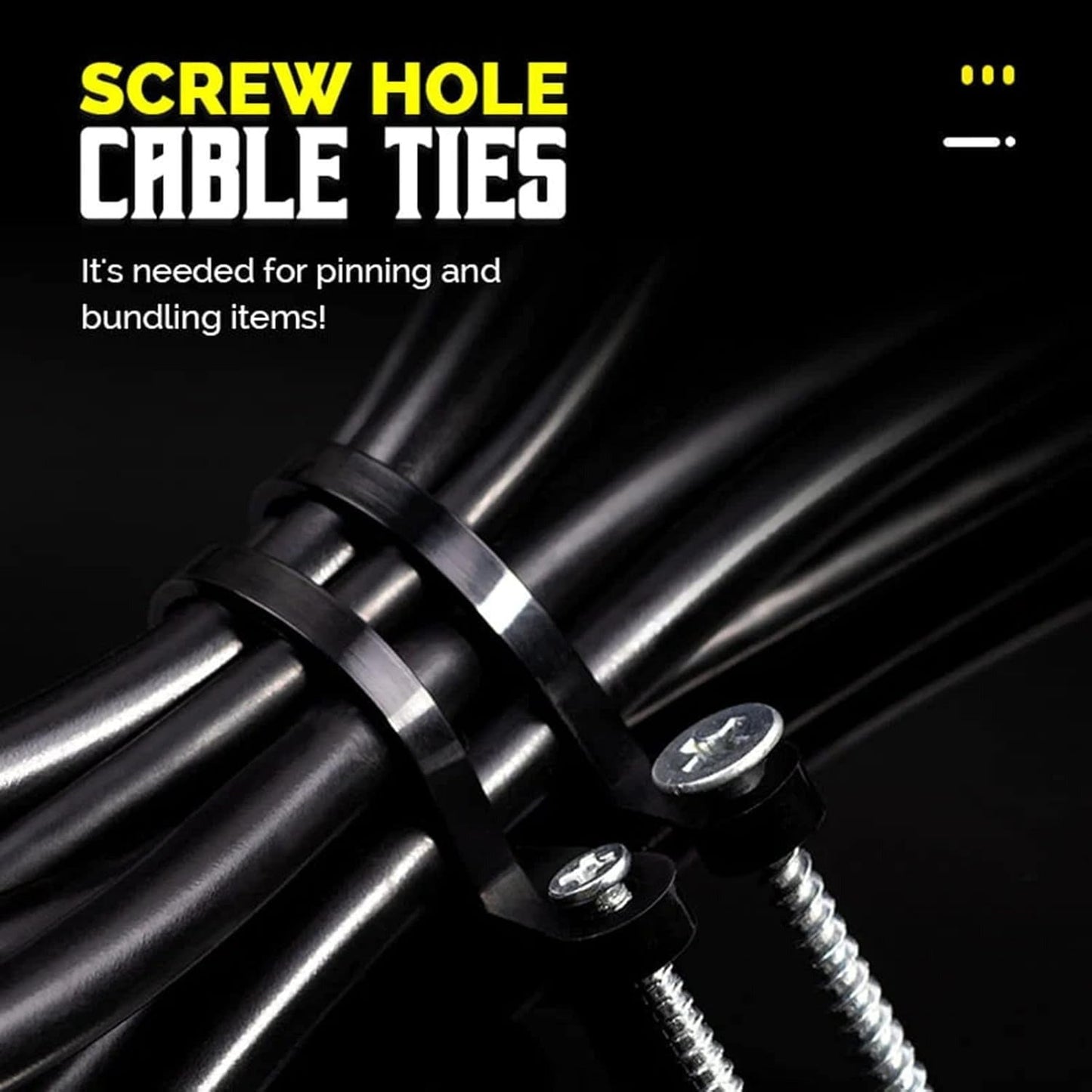 Screw Hole Mount Nylon Cable Tie