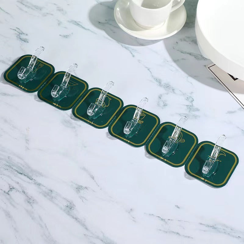 Acrylic Waterproof Self Adhesive 6 Hooks Strip
