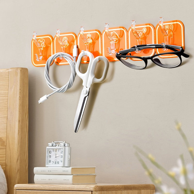 Acrylic Waterproof Self Adhesive 6 Hooks Strip