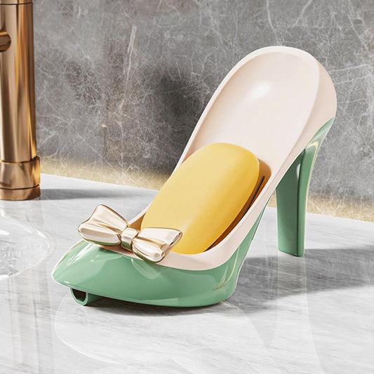 Elegant Heel Shape Drain Soap Box