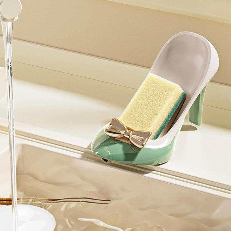 Elegant Heel Shape Drain Soap Box