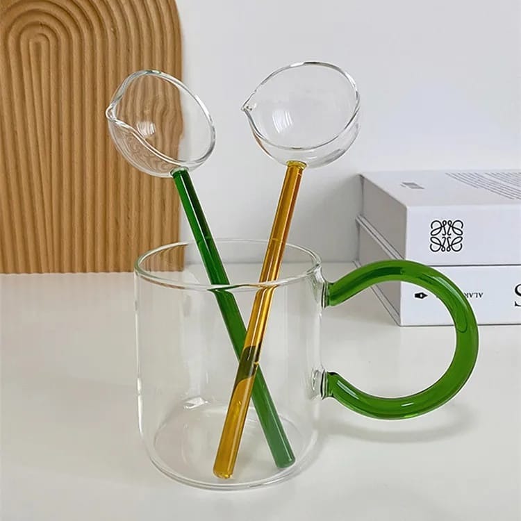Long Stick Glass Spoon