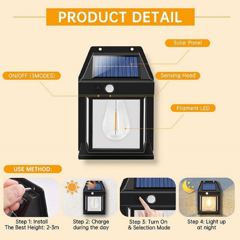 Solar Wall Light With Motion Sensor