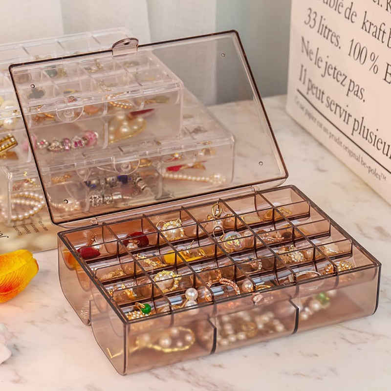 2 Layer 24 Grid Acrylic Jewelry Organizer