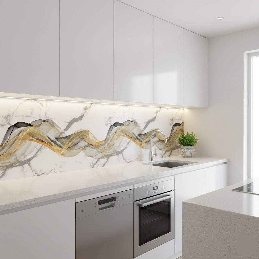 Self Adhesive Foamic Marble Sheet (120x40 Inches)