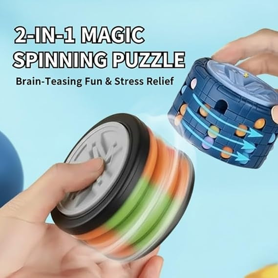 2 in 1 Magic Wheel Spinning Puzzle