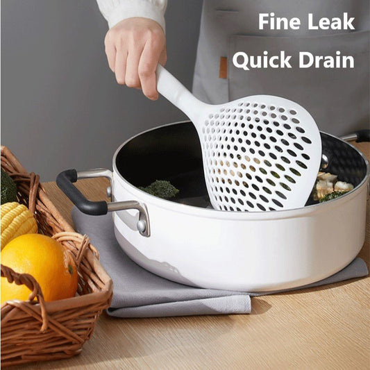 Durable Scoop Colander Strainer Spoon Plastic Water Scoop Colander For Cooking Baking Dumplings - Duvera