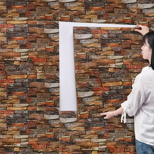 Natural Stone Effect Fomic Brick Sheet (30x27 Inches)