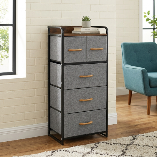 5 Drawer Fabric Storage Organizer Cabinet