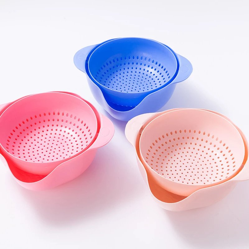 Household Double-layer Kitchen Vegetable Washing Fruit Basket. - Duvera