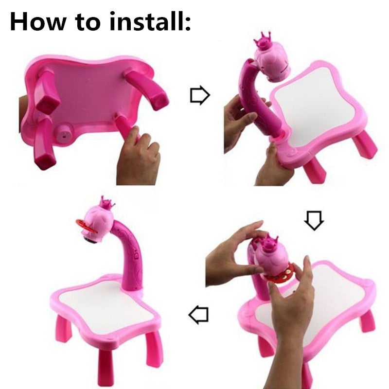 Learning Drawing and Painting Projector Table