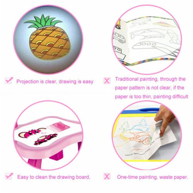 Learning Drawing and Painting Projector Table