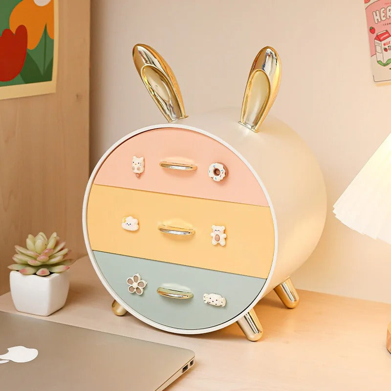 3 Layer Makeup & Jewelry Storage Organizer