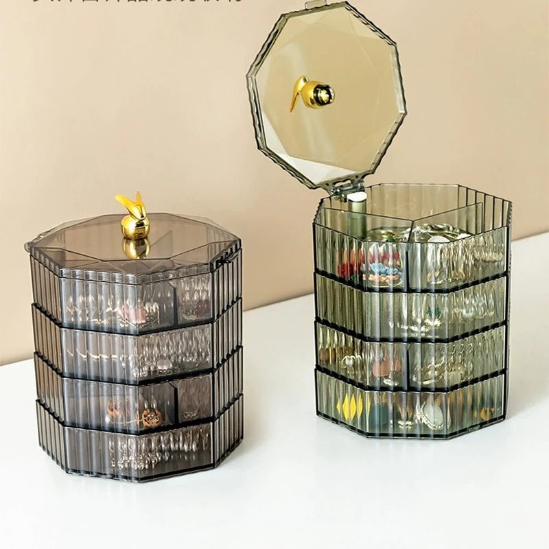4 Layer Rotating Jewelry Storage Organizer