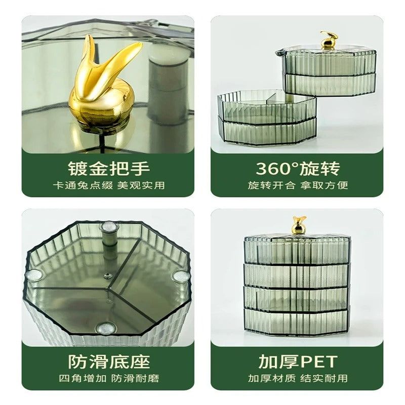4 Layer Rotating Jewelry Storage Organizer