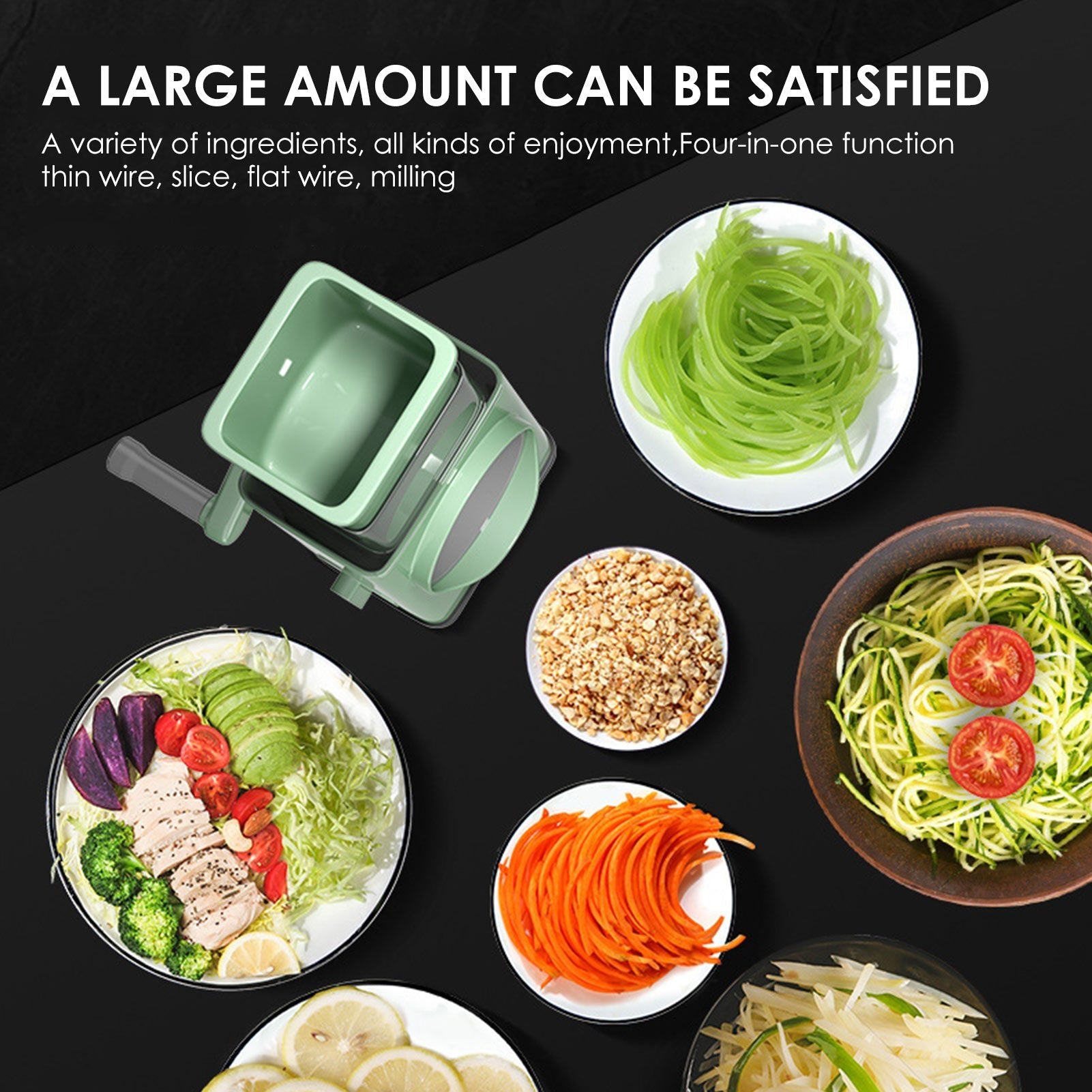 Multi-function Hand Rotary Vegetable Cutter. - Duvera
