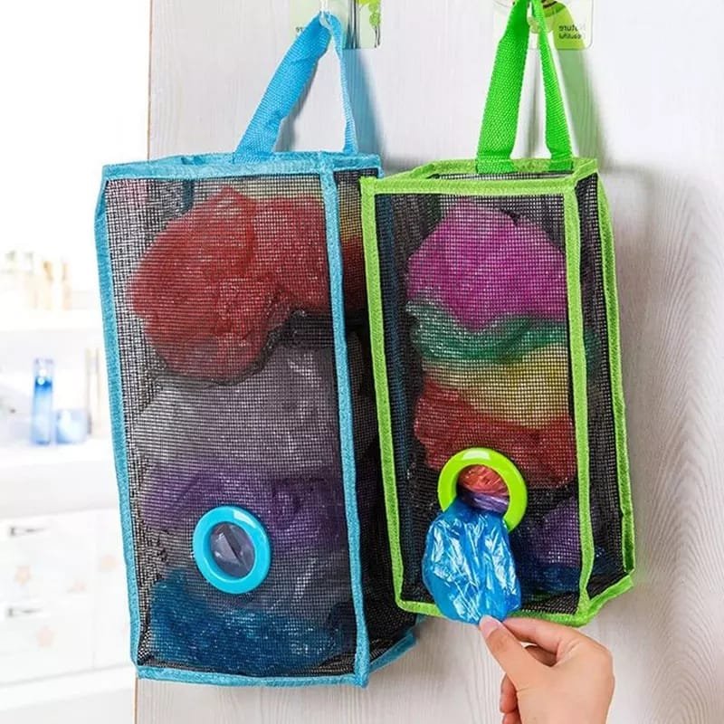 Multi-Purpose Hanging Shopper Dispenser Holder & Organizer Bag - Duvera