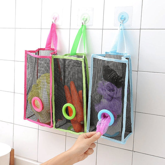 Multi-Purpose Hanging Shopper Dispenser Holder & Organizer Bag - Duvera