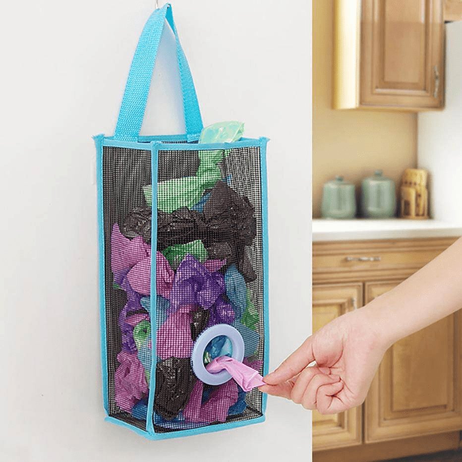 Multi-Purpose Hanging Shopper Dispenser Holder & Organizer Bag - Duvera