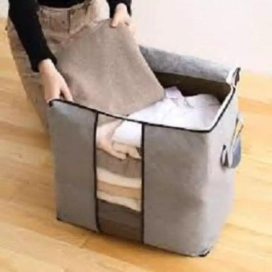 Multipurpose Storage Bag & Organizer for Clothes & Blanket | Grey - Duvera