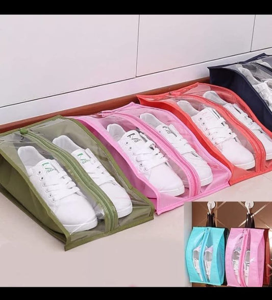 Portable Travel Waterproof Transparent Shoe Pouch. - Duvera