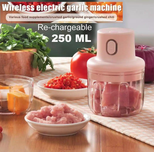 Re-chargeable Intelligent Electric Garlic Machine Garlic Cutter. - Duvera