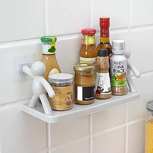 Self-adhesive Creative Kitchen Storage Wall-mounted Shelves. - Duvera